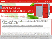Tablet Screenshot of kotly-malina.pl